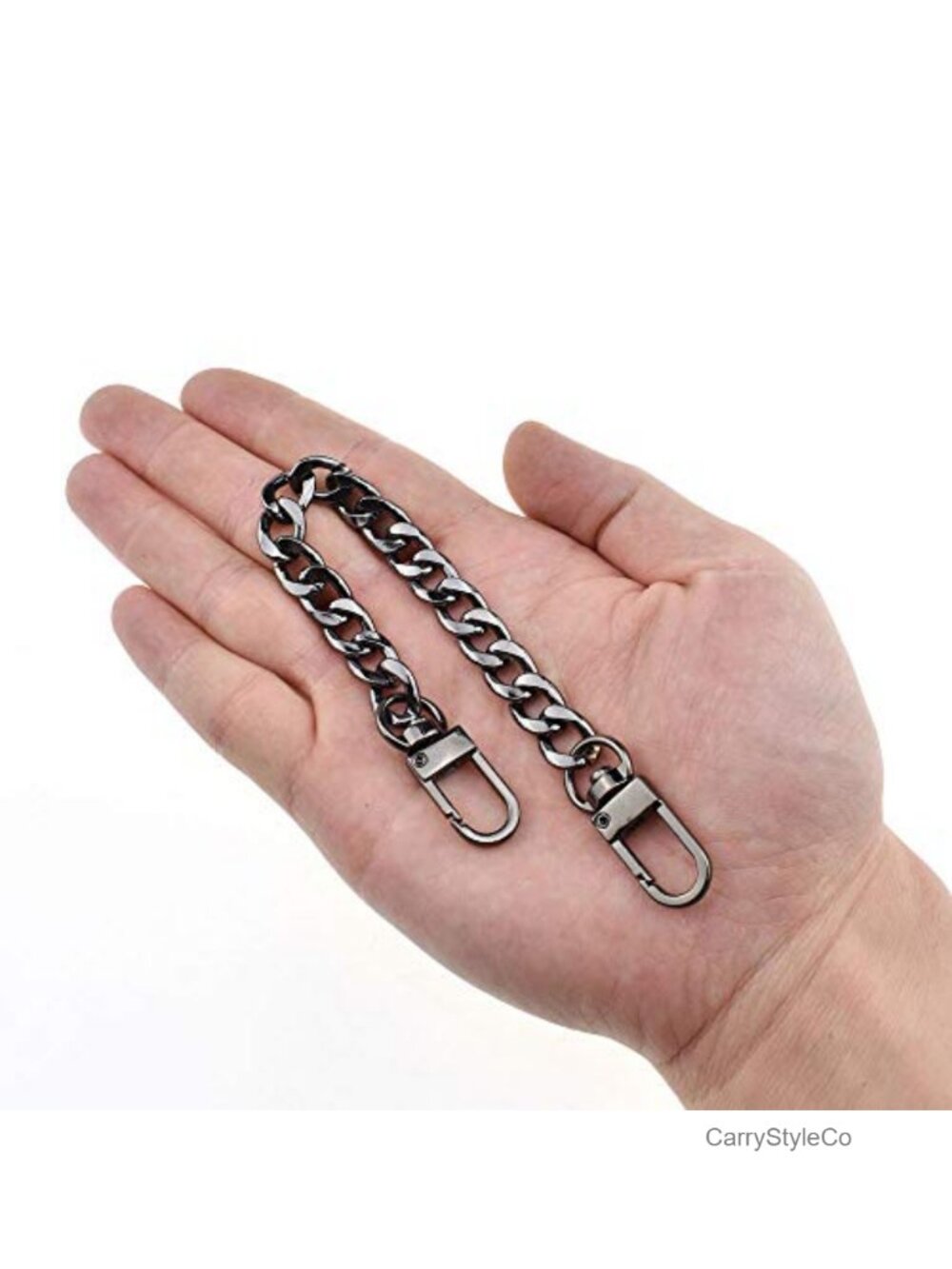 Purse Chain Strap Replacement 7.9" Flat Metal Shoulder Bag